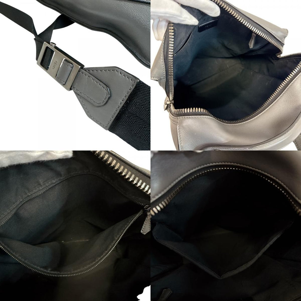 Fendi Backpack Leather Gray — view 7