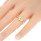 Dior Rose Des Vins Ring 18k Yellow Gold Mother of Pearl Diamond 53 — view 9