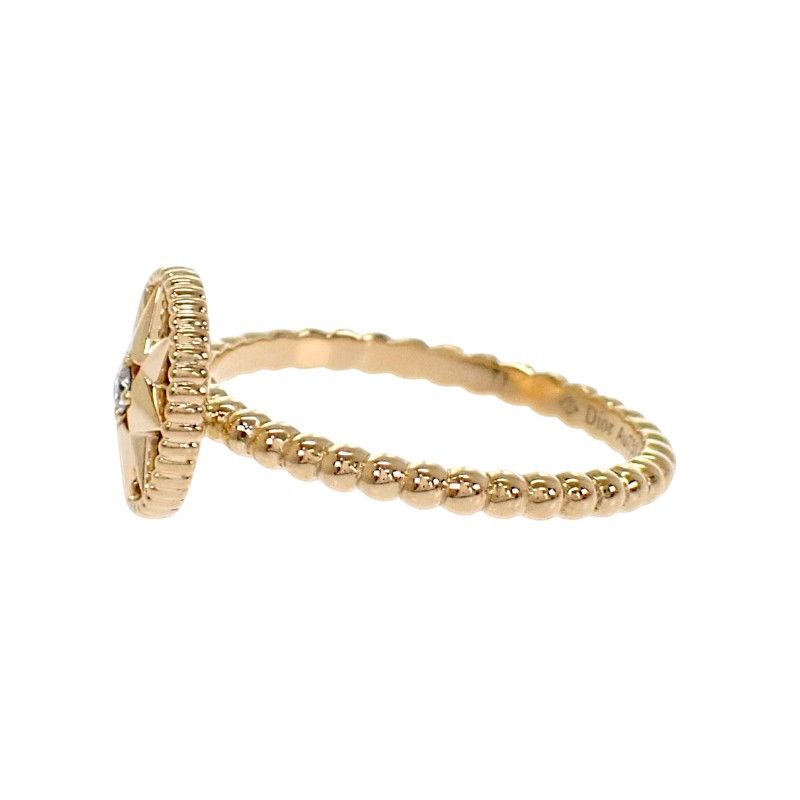 Dior Rose Des Vins Ring 18k Yellow Gold Mother of Pearl Diamond 53 — view 4
