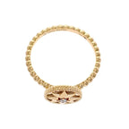 Dior Rose Des Vins Ring 18k Yellow Gold Mother of Pearl Diamond 53 — view 6