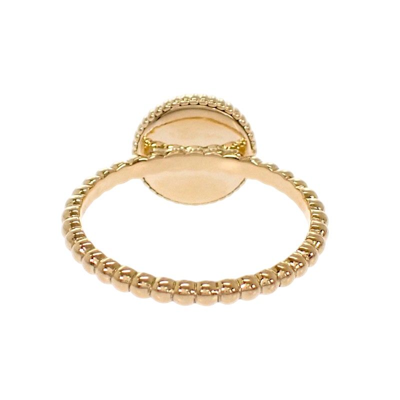 Dior Rose Des Vins Ring 18k Yellow Gold Mother of Pearl Diamond 53 — view 5