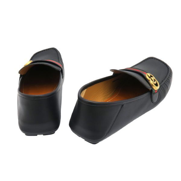 Gucci Driving Shoes Loafers Black — view 3