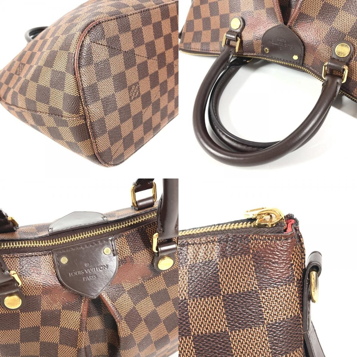 Louis Vuitton Handbag Sienna MM Damier Canvas Ebene Brown — view 7