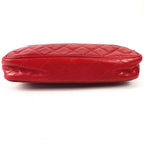 Chanel Shoulder Bag CC Logo Quilted Leather Red — view 5