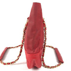 Chanel Shoulder Bag CC Logo Quilted Leather Red — view 3