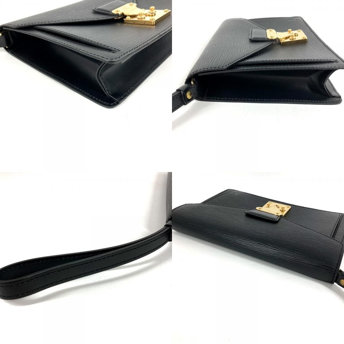 Louis Vuitton Second Bag Pochette Series Dragonne Epi Leather Noir Black — view 7