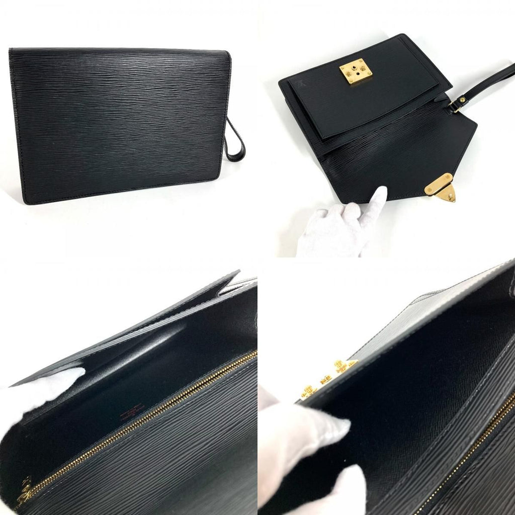 Louis Vuitton Second Bag Pochette Series Dragonne Epi Leather Noir Black — view 8