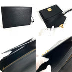 Louis Vuitton Second Bag Pochette Series Dragonne Epi Leather Noir Black — view 8