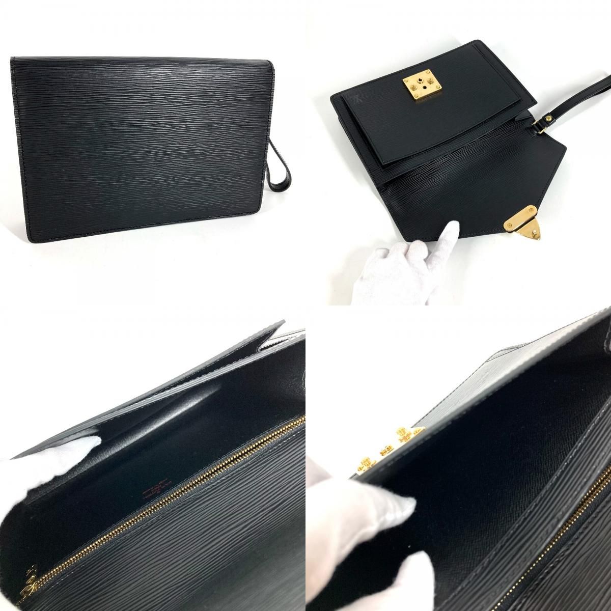 Louis Vuitton Second Bag Pochette Series Dragonne Epi Leather Noir Black — view 8