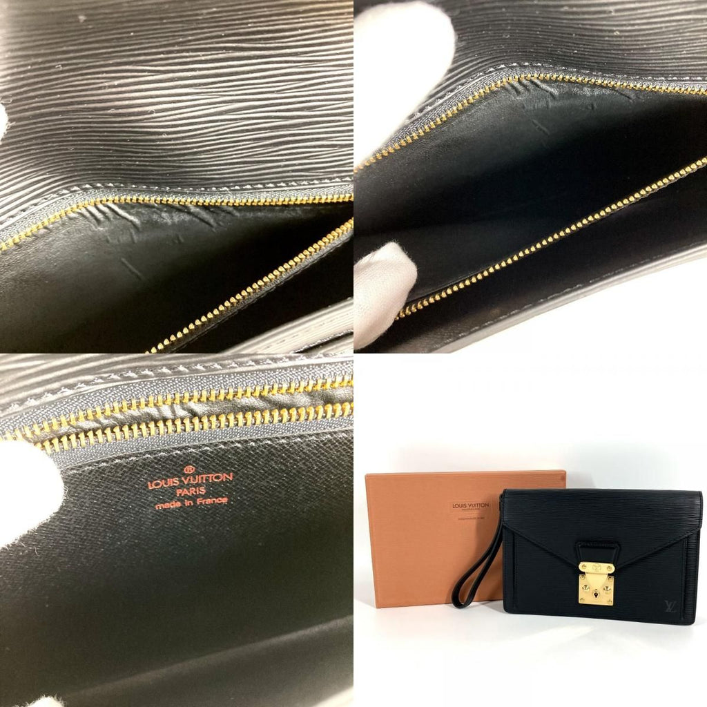 Louis Vuitton Second Bag Pochette Series Dragonne Epi Leather Noir Black — view 9