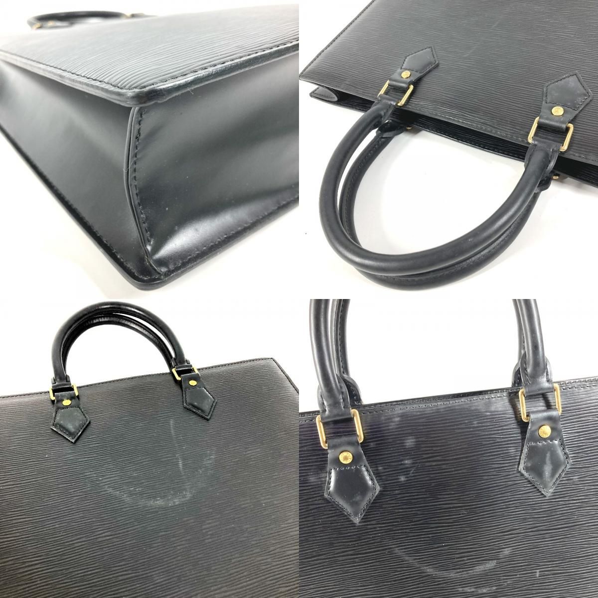 Louis Vuitton Handbag Sac Plat Epi Leather Creel Black — view 7