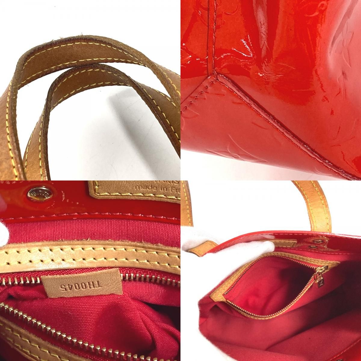 Louis Vuitton Handbag Reed PM Monogram Vernis Canvas Rouge Red — view 9