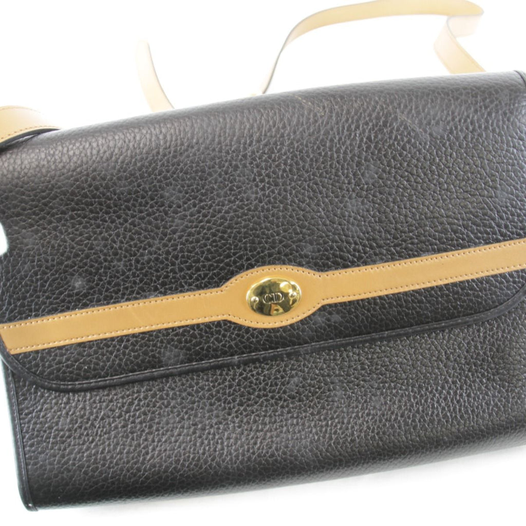 Dior Shoulder Bag Leather Black Bicolor Basic Easy to Use — view 5