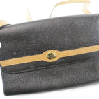 Dior Shoulder Bag Leather Black Bicolor Basic Easy to Use — view 5