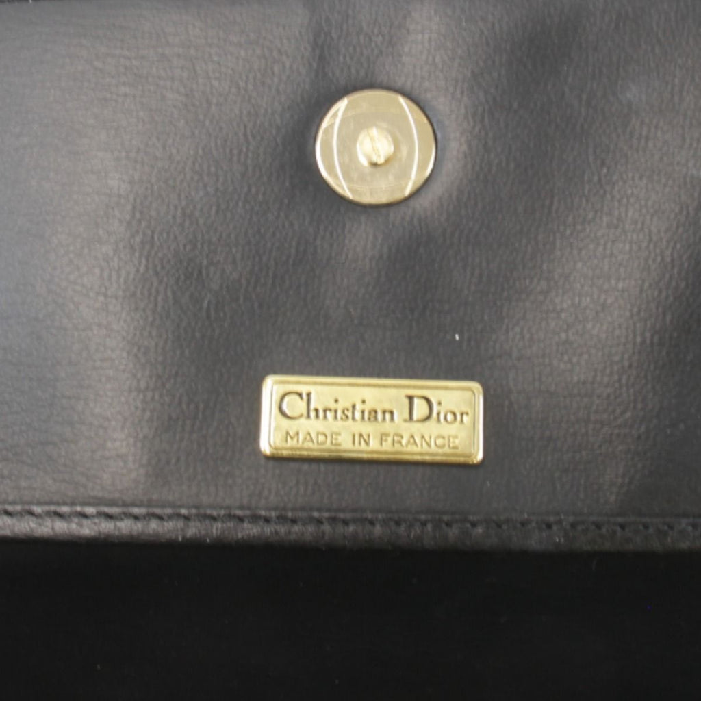 Dior Shoulder Bag Leather Black Bicolor Basic Easy to Use — view 7