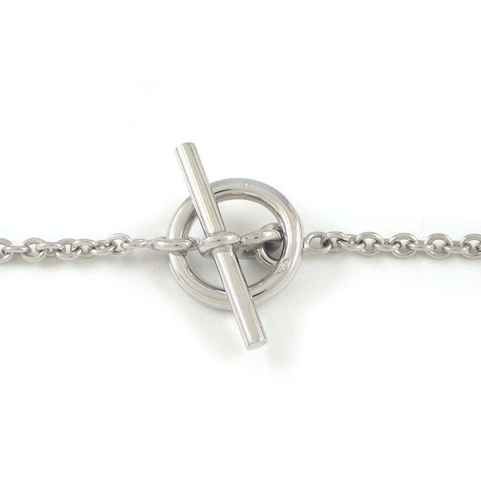 Hermes Bracelet Echappee Toggle Motif Mini Chaine D'ancre 18k White Gold — view 2
