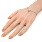 Hermes Bracelet Echappee Toggle Motif Mini Chaine D'ancre 18k White Gold — view 6