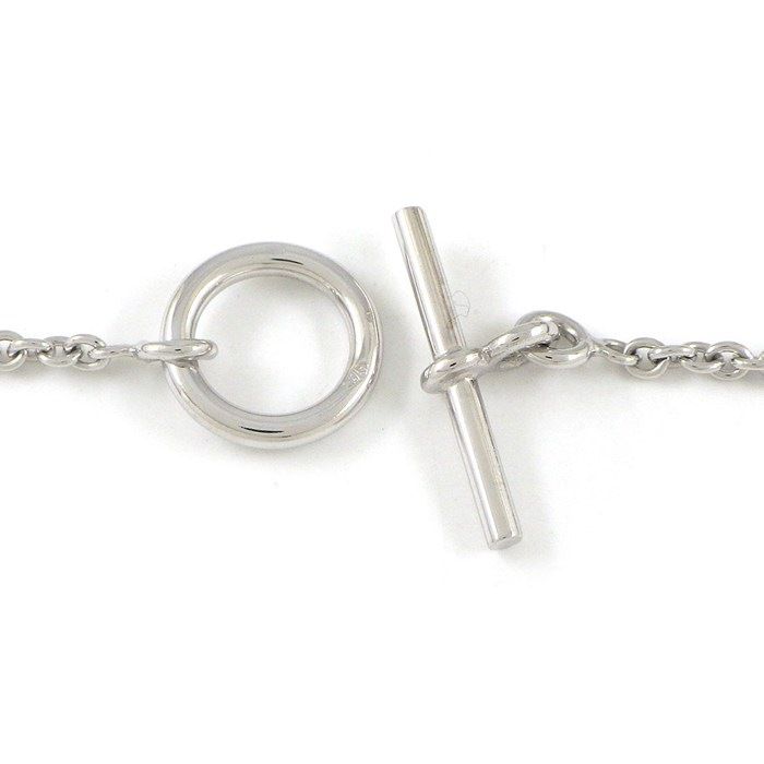 Hermes Bracelet Echappee Toggle Motif Mini Chaine D'ancre 18k White Gold — view 3