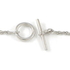Hermes Bracelet Echappee Toggle Motif Mini Chaine D'ancre 18k White Gold — view 3