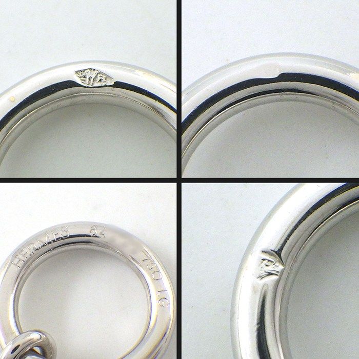 Hermes Bracelet Echappee Toggle Motif Mini Chaine D'ancre 18k White Gold — view 4