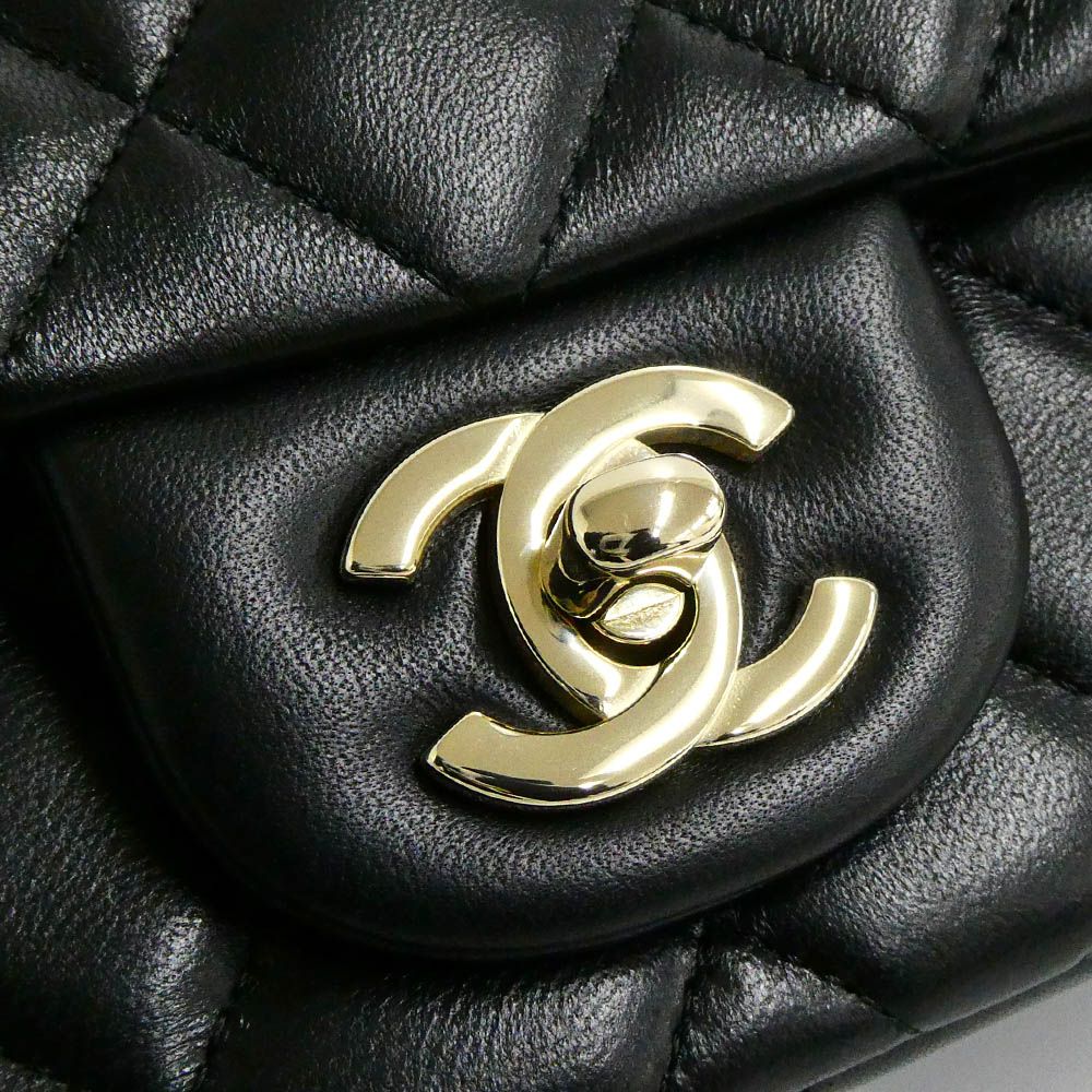 Chanel Mini Quilted 17 Mini Classic Handbag Black Chain — view 5