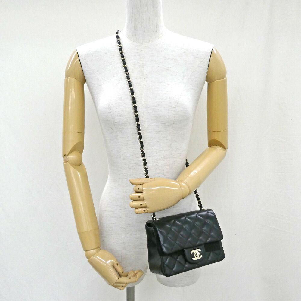 Chanel Mini Quilted 17 Mini Classic Handbag Black Chain — view 8