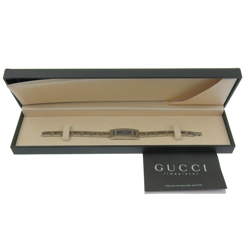 Gucci Stainless Steel Quartz Analog Display Black Dial Watch — view 8