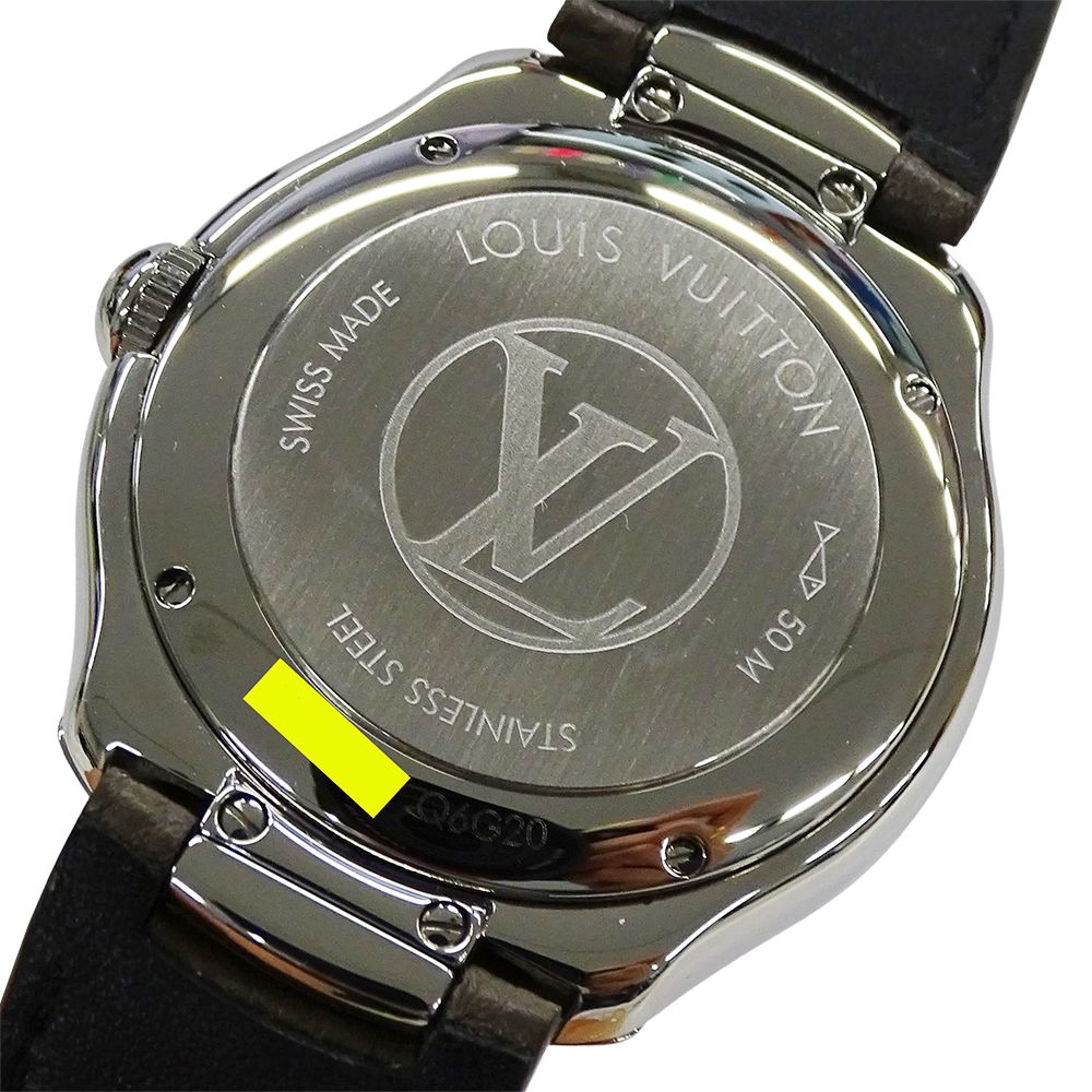 Louis Vuitton Watch Fifty Five Automatic Winding at Stainless Steel Leather — view 7