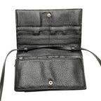 Gucci Swing Wallet Shoulder Bag Black Leather — view 7