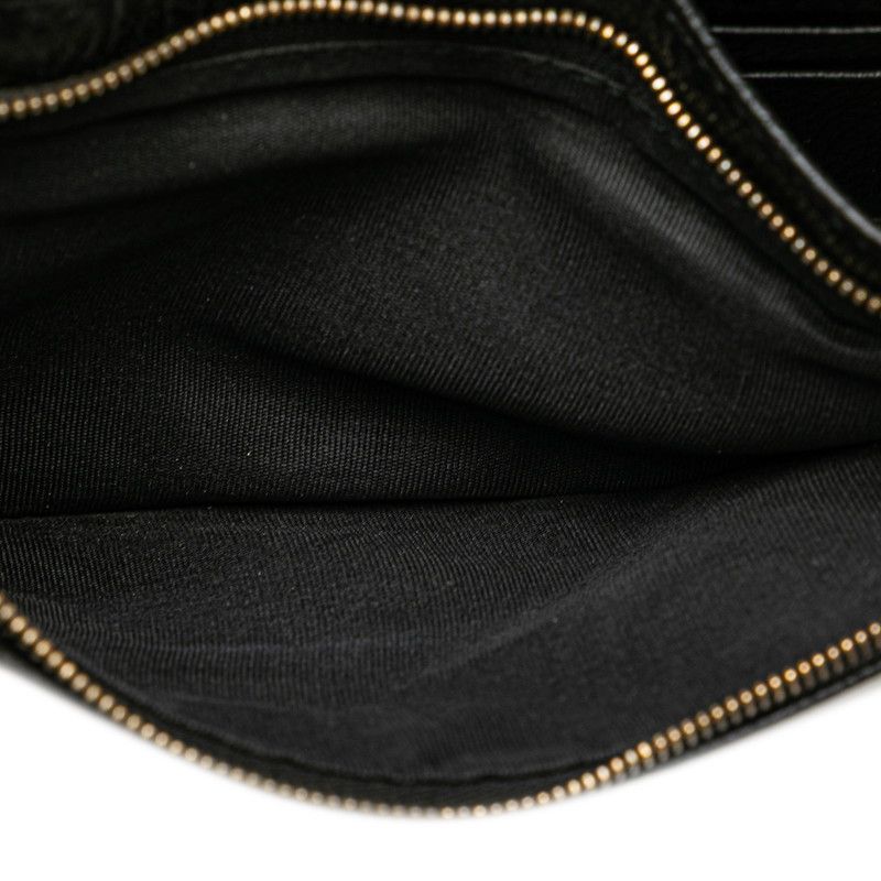 Gucci Swing Wallet Shoulder Bag Black Leather — view 9
