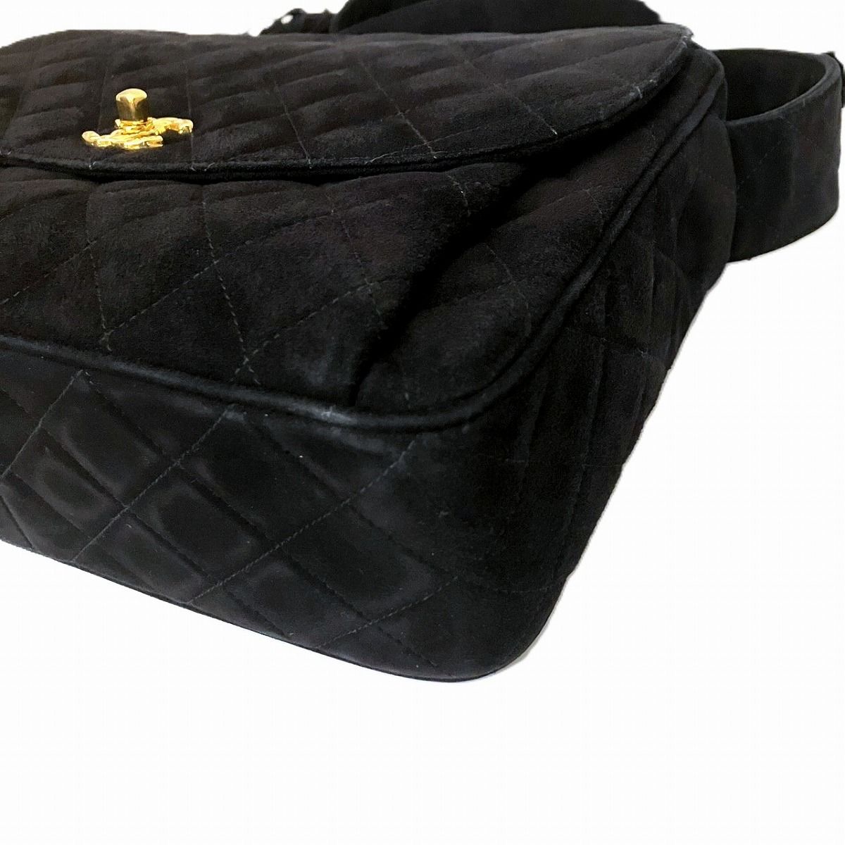 Chanel Quilted Shoulder Bag Suede — view 8