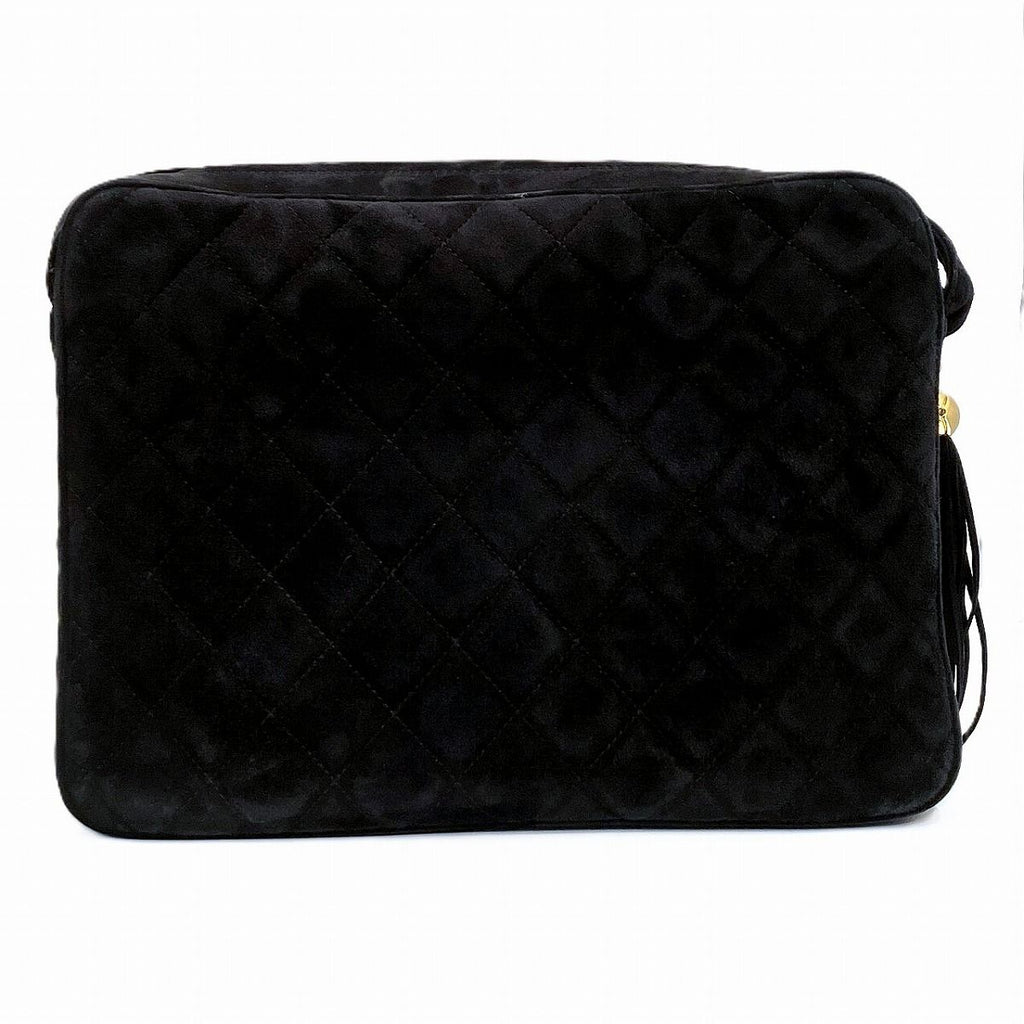 Chanel Quilted Shoulder Bag Suede — view 2