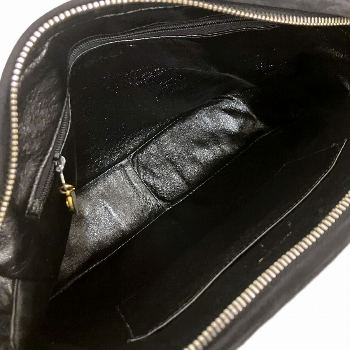 Chanel Quilted Shoulder Bag Suede — view 6