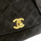Chanel Quilted Shoulder Bag Suede — view 7