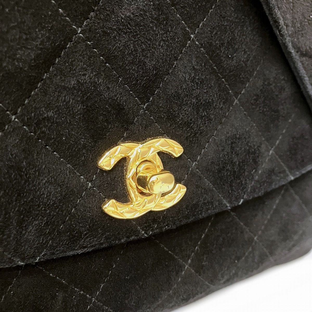 Chanel Quilted Shoulder Bag Suede — view 7