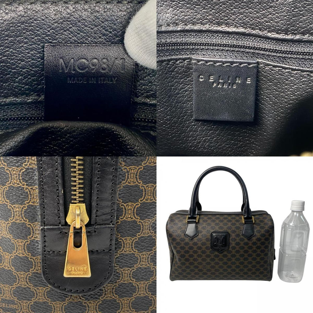 Celine Black Macadam Pattern Mini Boston Bag — view 8