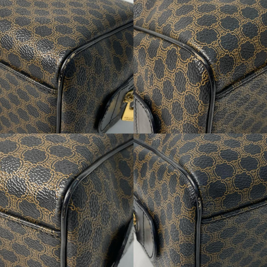 Celine Black Macadam Pattern Mini Boston Bag — view 9