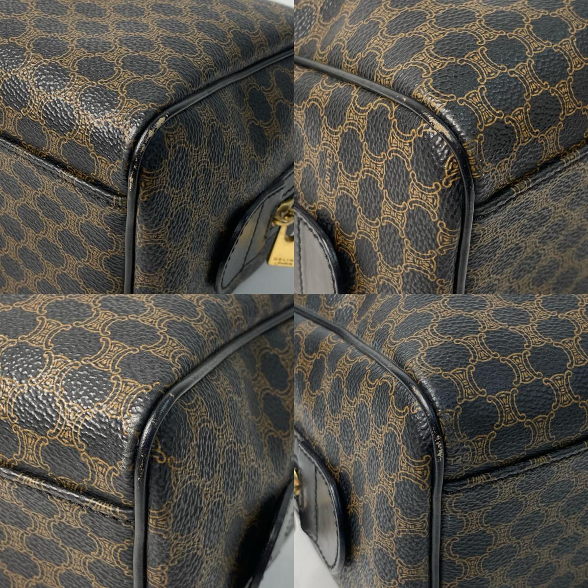 Celine Black Macadam Pattern Mini Boston Bag — view 9