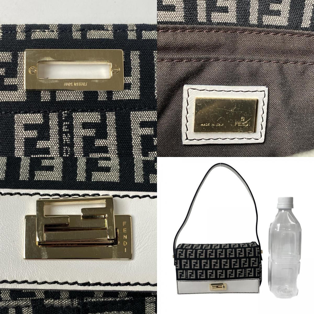 Fendi Zucca Pattern Mini Handbag Canvas Leather — view 8