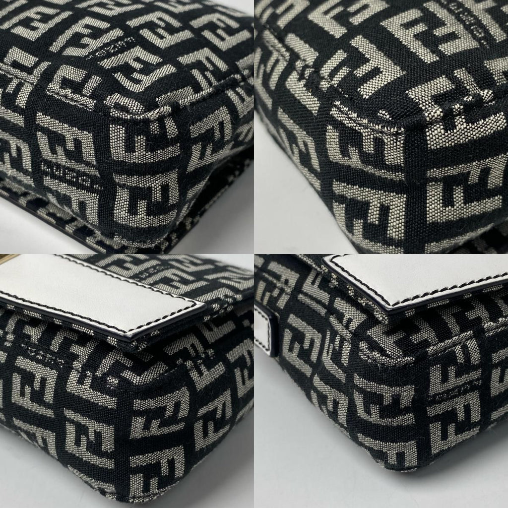 Fendi Zucca Pattern Mini Handbag Canvas Leather — view 9