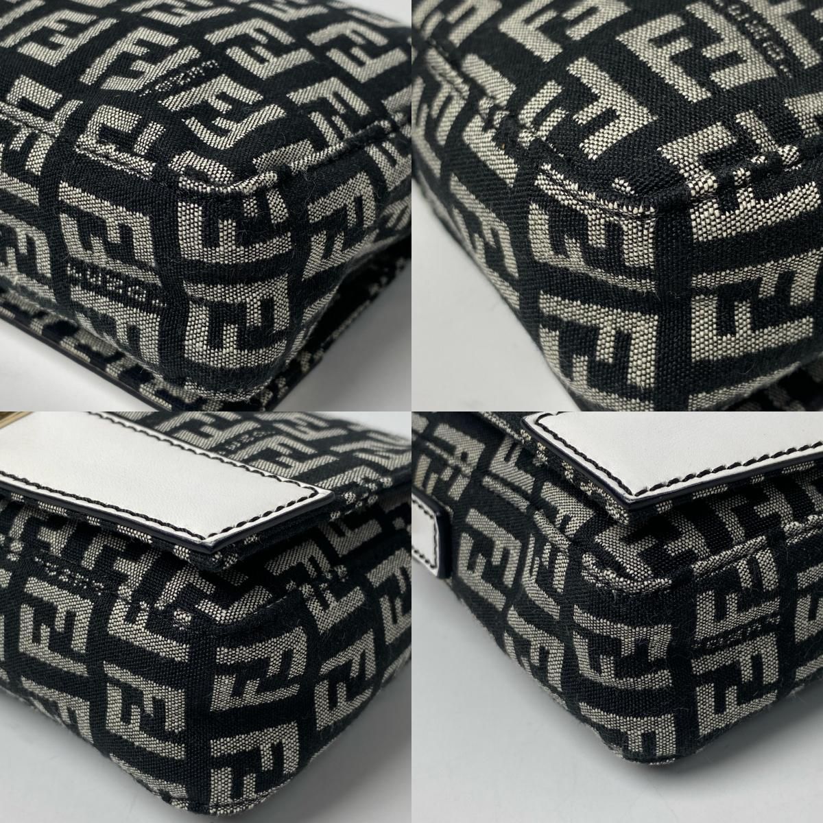 Fendi Zucca Pattern Mini Handbag Canvas Leather — view 9