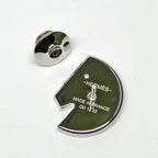 Hermes Badge Cal Zel Brooch Metal White Silver Horse Crew Dosel — view 4