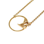 Louis Vuitton LV Eclipse Necklace Collier Metal Gold Logo — view 5