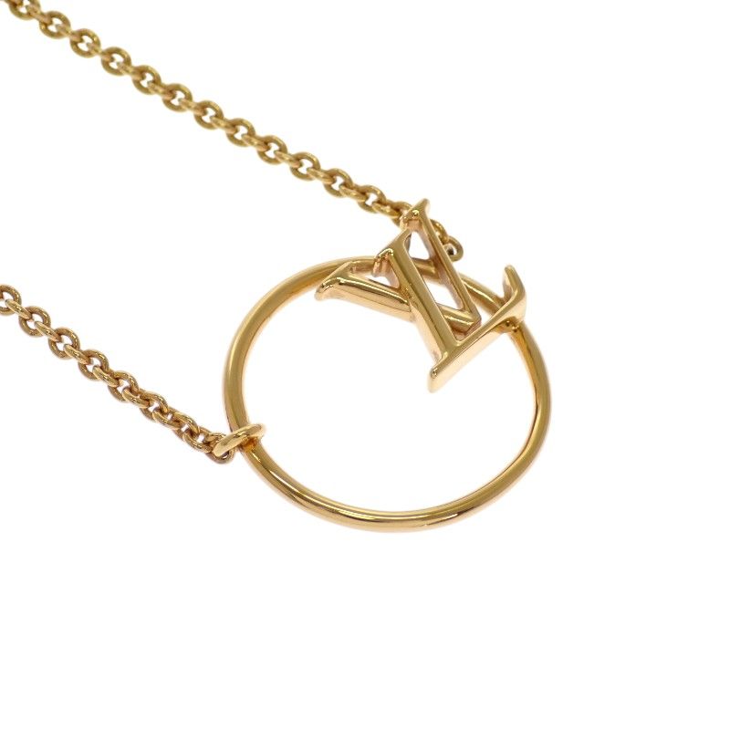 Louis Vuitton LV Eclipse Necklace Collier Metal Gold Logo — view 4