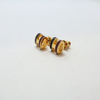 Hermes Earrings Pop Mini Ro Cover Pair Black Brown Gold — view 8