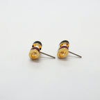 Hermes Earrings Pop Mini Ro Cover Pair Black Brown Gold — view 6