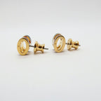 Hermes Earrings Pop Mini Ro Cover Pair Black Brown Gold — view 3