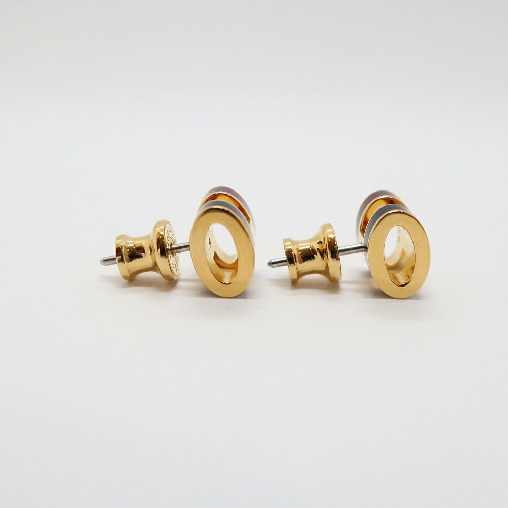 Hermes Earrings Pop Mini Ro Cover Pair Black Brown Gold — view 4