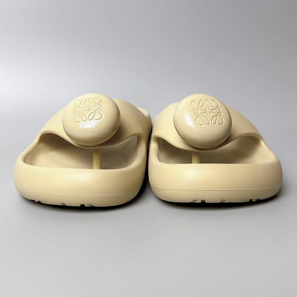 Loewe Bubble Form Slide Sandals Thong Beige — view 3