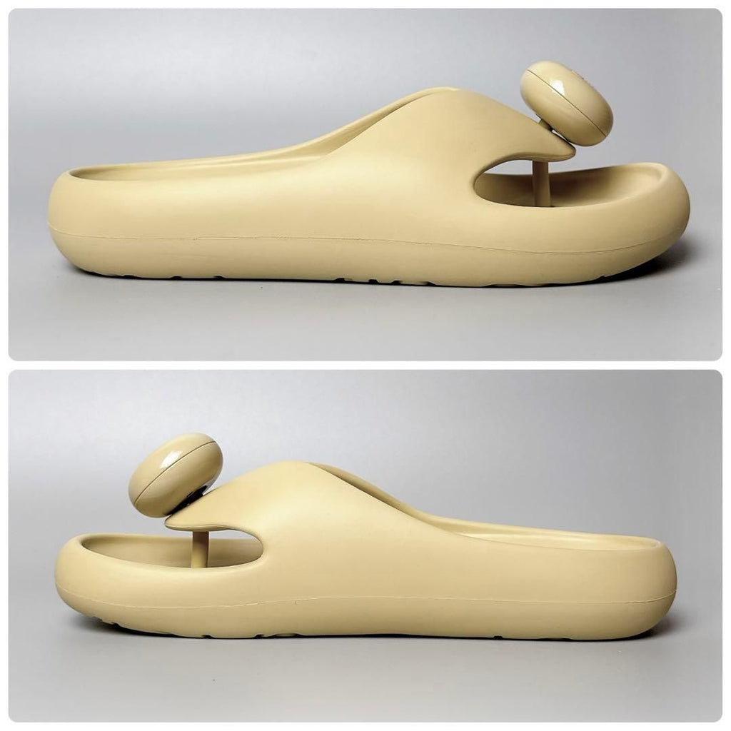 Loewe Bubble Form Slide Sandals Thong Beige — view 5